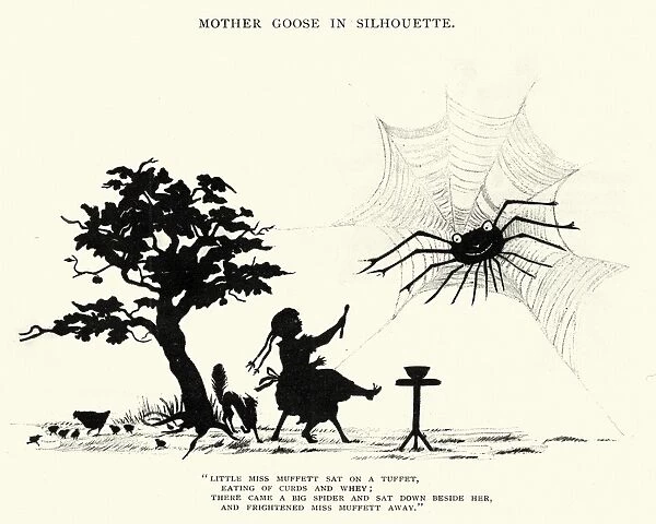 Little Miss Muffett sat on a tuffet, eating of curds and whay