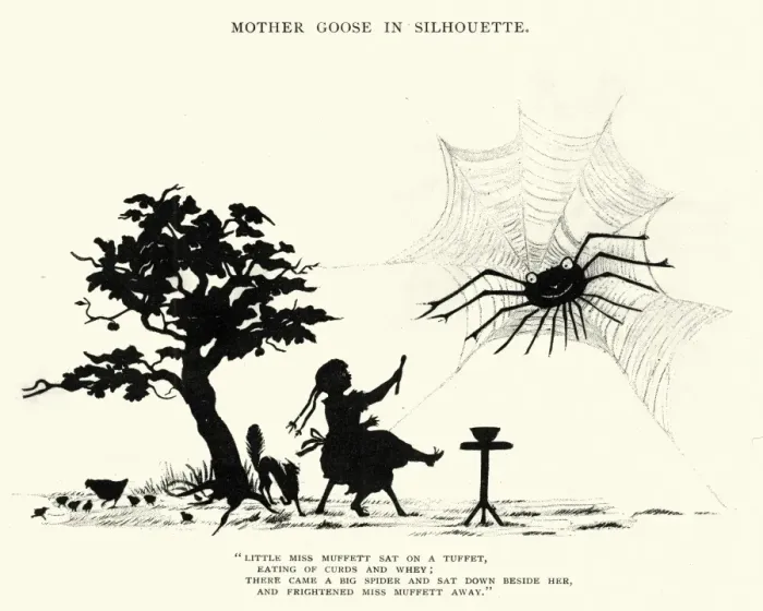Framed Print : Little Miss Muffett sat on a tuffet, eating of curds and whay Framed Print : Little Miss Muffett sat on a tuffet, eating of curds and whay