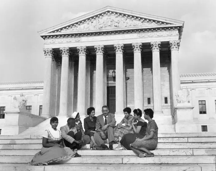Framed Print : Little Rock Children at Supreme Court for Integration Framed Print : Little Rock Children at Supreme Court for Integration