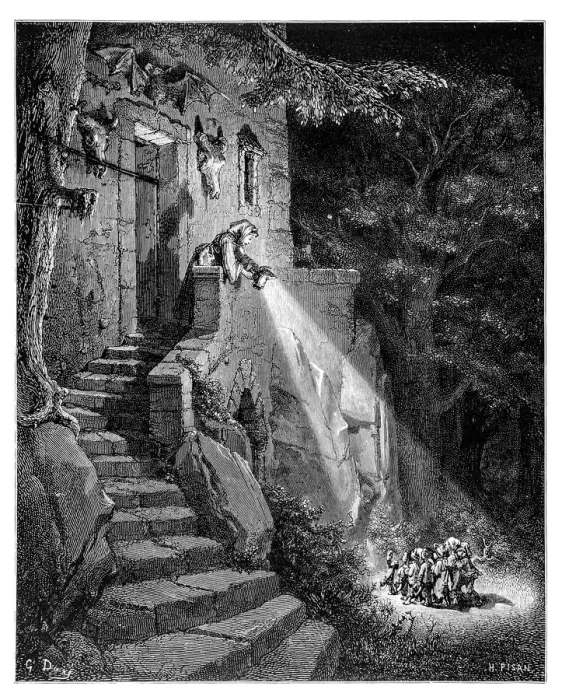 Framed Print : Little Tom Thumb tale engraving
