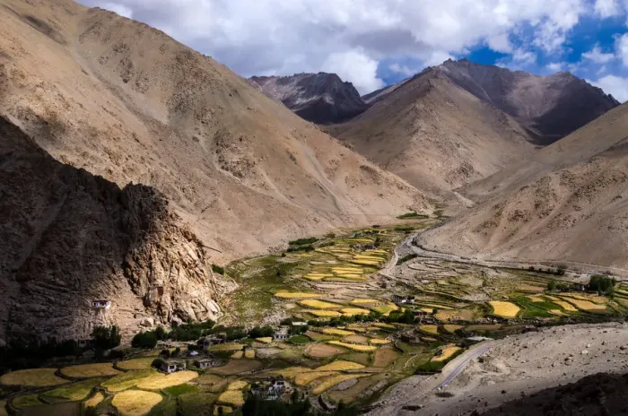 Framed Print : Little village in Ladakh