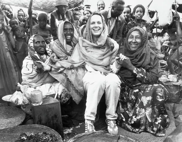 Framed Print : Liv Ullmann in Ethiopia with UNICEF Framed Print : Liv Ullmann in Ethiopia with UNICEF
