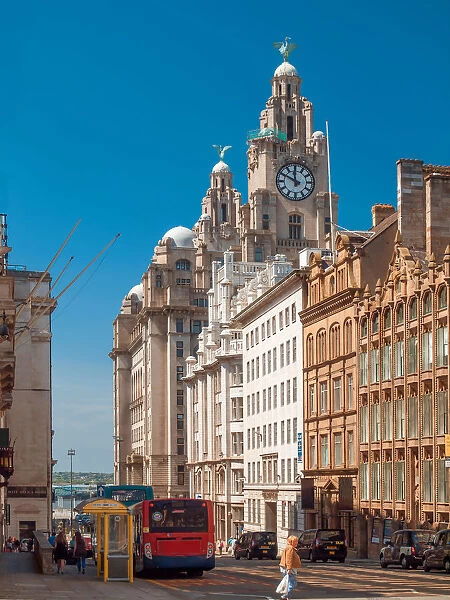 Liverpool, port district and Royal Liver Building