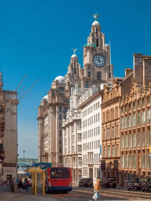 Framed Print : Liverpool, port district and Royal Liver Building