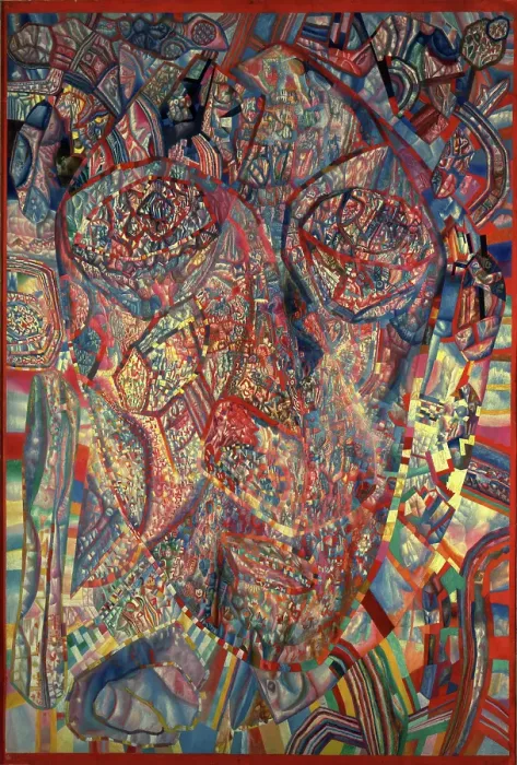 Framed Print : A living Head, 1923. Artist: Filonov, Pavel Nikolayevich (1883-1941)