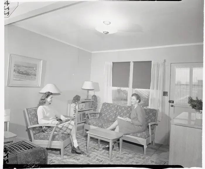 Framed Print : Living Room in Government Housing Framed Print : Living Room in Government Housing
