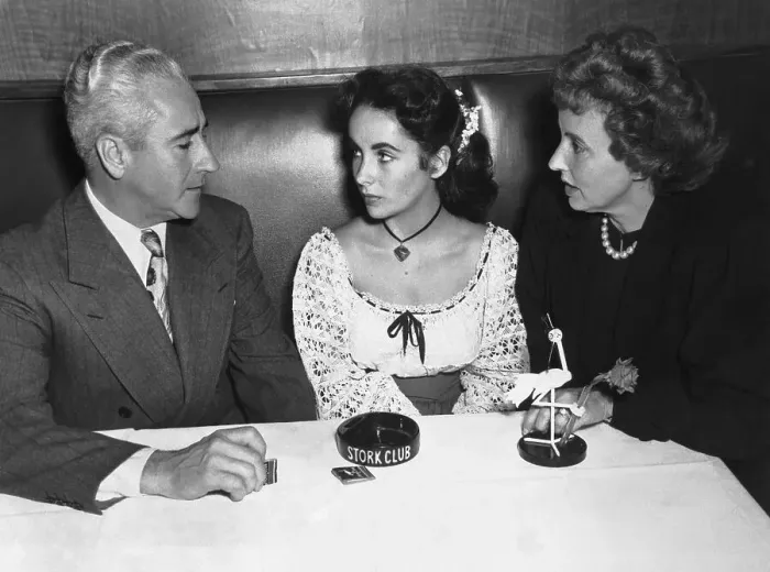 Framed Print : Liz Taylor and Parents at the Stork Club Framed Print : Liz Taylor and Parents at the Stork Club