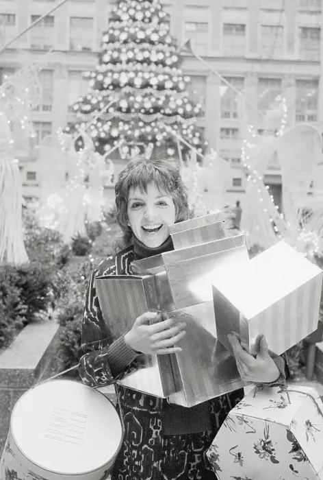Framed Print : Liza Minnelli Holding Christmas Packages Framed Print : Liza Minnelli Holding Christmas Packages