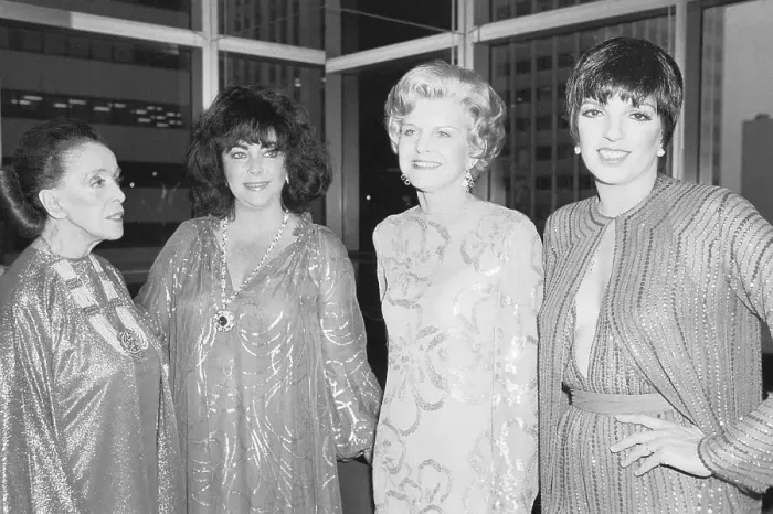 Framed Print : Liza Minnelli and Others Wearing Halston Gowns