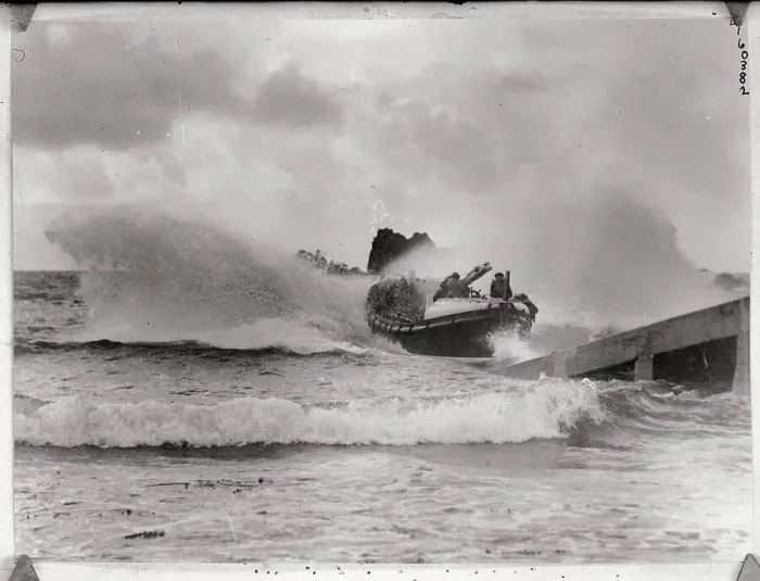 Framed Print : The Lizard Lifeboat Launching on Rough Seas Framed Print : The Lizard Lifeboat Launching on Rough Seas