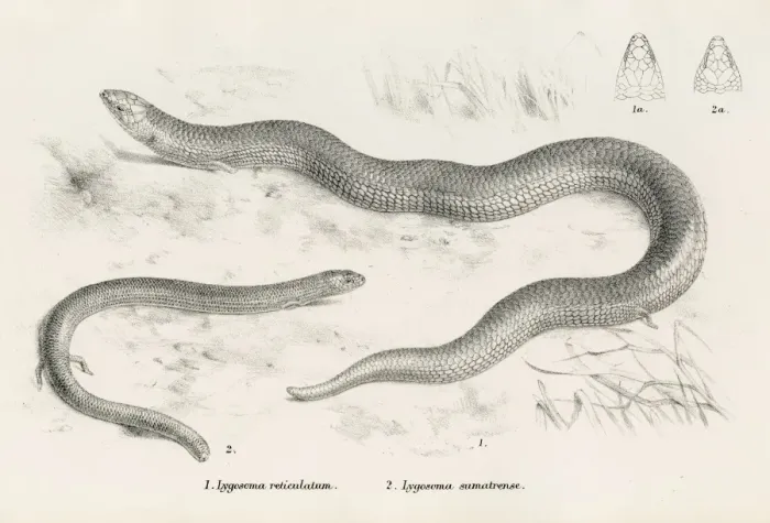 Framed Print : Lizards engraving 1887 Framed Print : Lizards engraving 1887