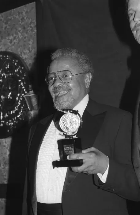 Framed Print : Lloyd Richards Holding Tony Awards Framed Print : Lloyd Richards Holding Tony Awards