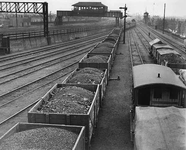 Full Load. 1920: Coal wagons at Nine Elms Station. (Photo by Hulton Archive / Getty Images)