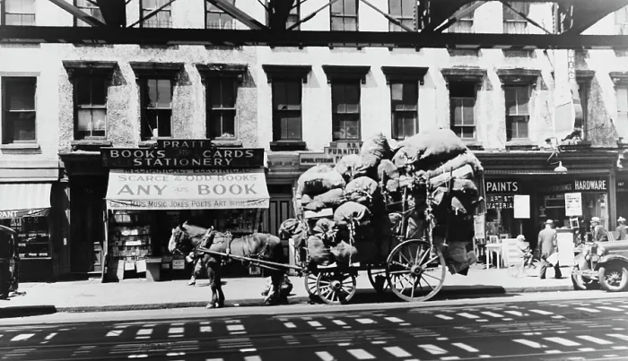 Framed Print : Loaded Cart On 6th Avenue Framed Print : Loaded Cart On 6th Avenue