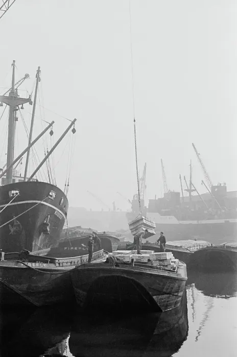 Framed Print : Loading Barge