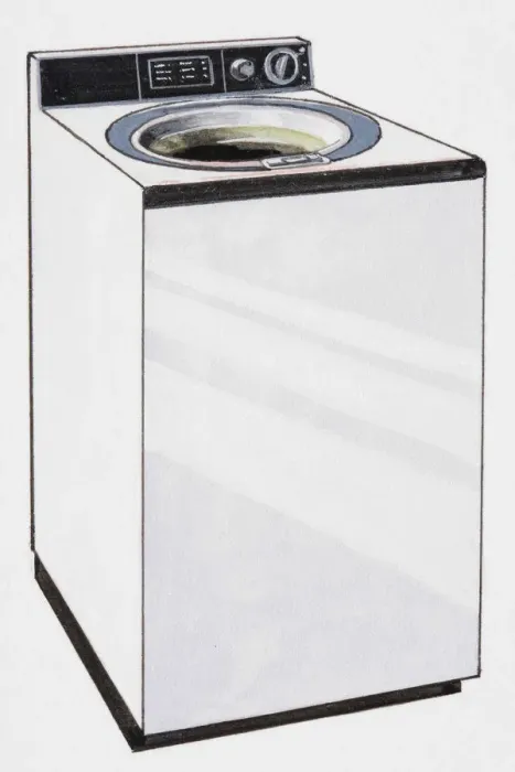 Framed Print : Top loading washing machine Framed Print : Top loading washing machine