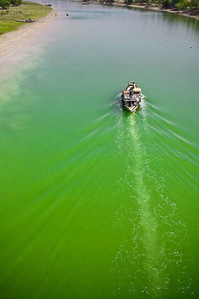 Local Fishermen boat in India