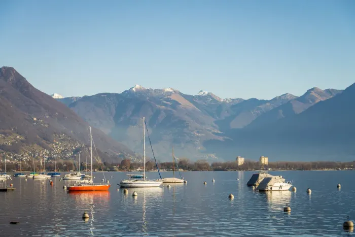 Framed Print : Locarno and Lake Maggiore, Switzerland Framed Print : Locarno and Lake Maggiore, Switzerland