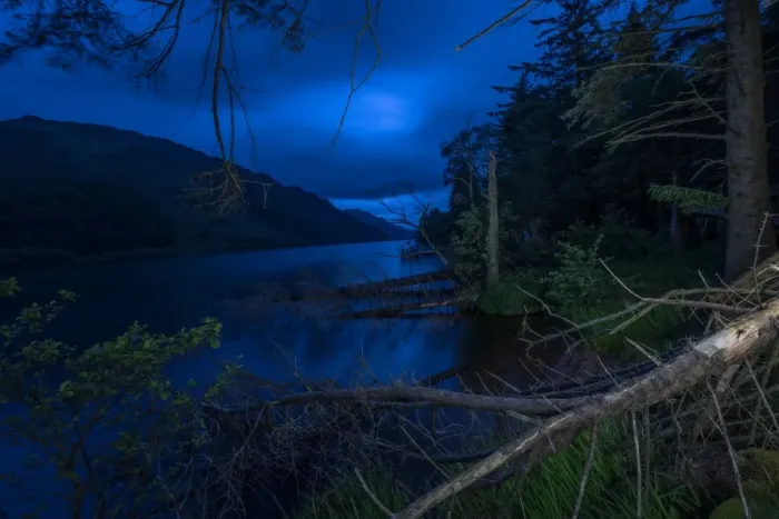 Framed Print : Loch Eck At Inverchapel At Night Framed Print : Loch Eck At Inverchapel At Night