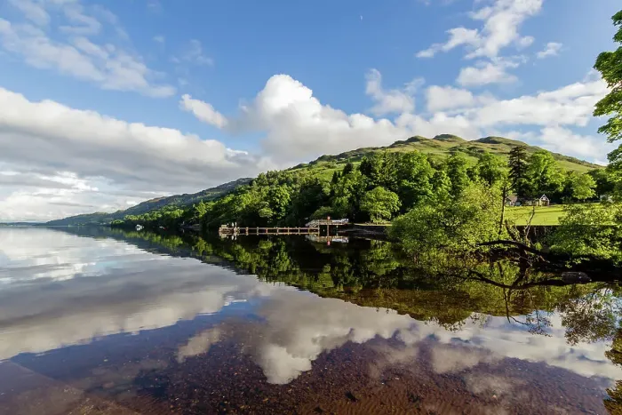Framed Print : Loch Lomond in reflection on a sunny evening Framed Print : Loch Lomond in reflection on a sunny evening