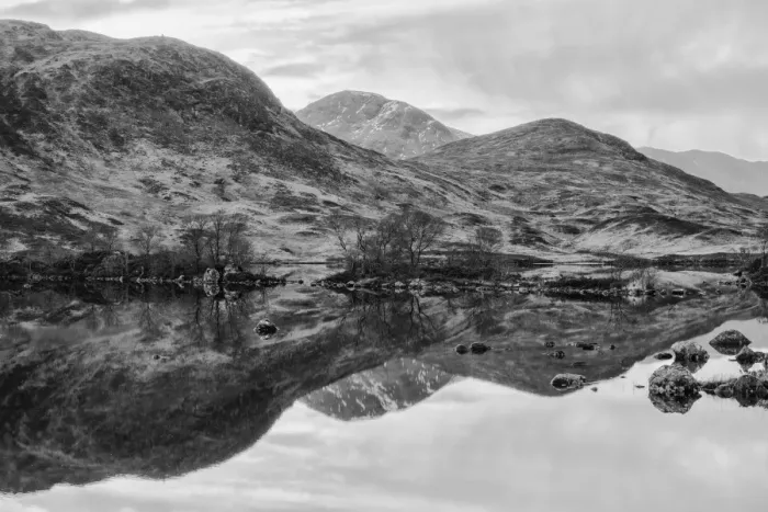 Framed Print : Loch na h-Achlaise #4 in BW Framed Print : Loch na h-Achlaise #4 in BW