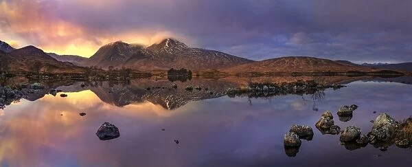 Lochan na h-Achlaise Sunset Panoramic