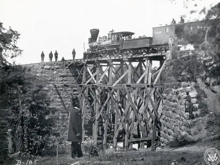 Framed Print : Locomotive Crossing Wooden Bridge Framed Print : Locomotive Crossing Wooden Bridge
