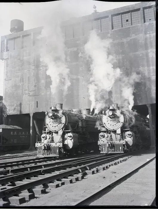 Framed Print : Locomotives Taking on Coal in Coal Docks in Philadelphia Framed Print : Locomotives Taking on Coal in Coal Docks in Philadelphia