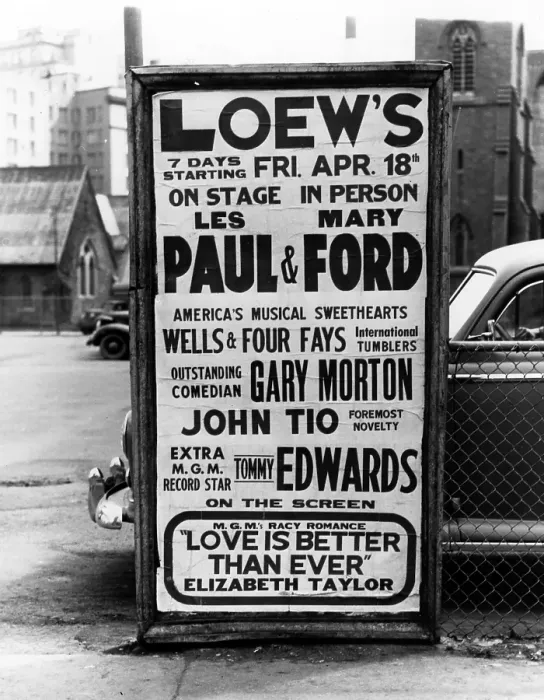 Framed Print : Loew's Theater Advertisement Poster