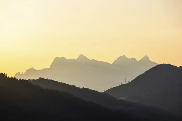 Framed Print : Lofer Mountains or Loferer Mountains, silhouetted in the morning light, morning atmosphere, Alps, Tyrol, Austria Framed Print : Lofer Mountains or Loferer Mountains, silhouetted in the morning light, morning atmosphere, Alps, Tyrol, Austria