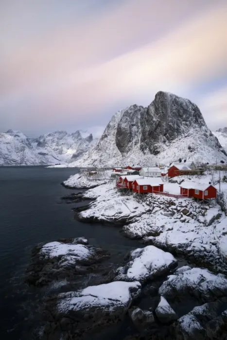Framed Print : Lofoten Fishing Village, Norway Framed Print : Lofoten Fishing Village, Norway