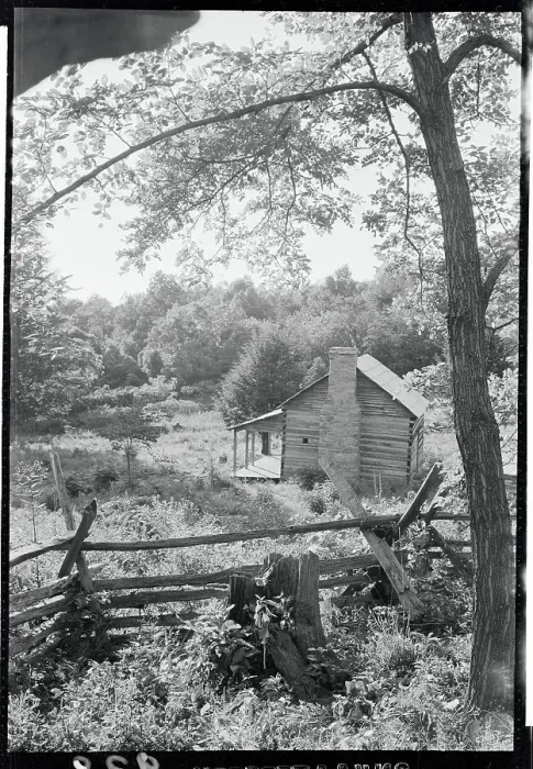 Framed Print : Log Cabin Farm in Blue Ridge Mountains Framed Print : Log Cabin Farm in Blue Ridge Mountains
