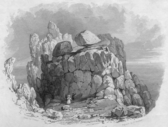 Framed Print : The Logan Rock Framed Print : The Logan Rock