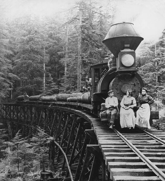Logging Train In Oregon