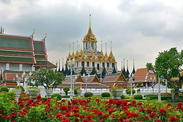 Loha Prasat temple at bangkok thailand