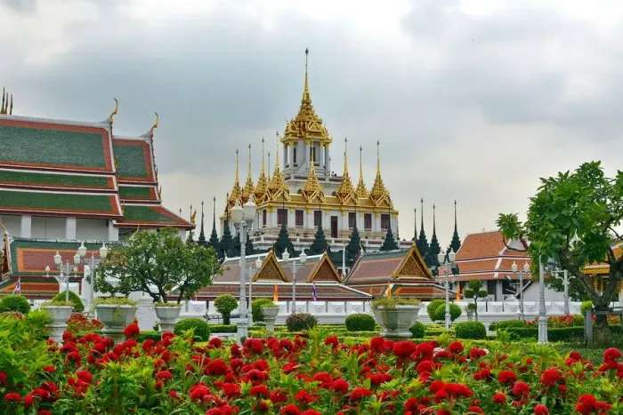 Framed Print : Loha Prasat temple at bangkok thailand Framed Print : Loha Prasat temple at bangkok thailand