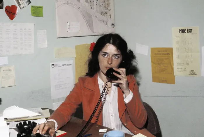 Framed Print : Lois Gibbs on Telephone