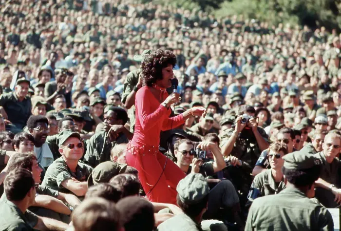 Framed Print : Lola Falana Entertains Troops South Vietnam Framed Print : Lola Falana Entertains Troops South Vietnam