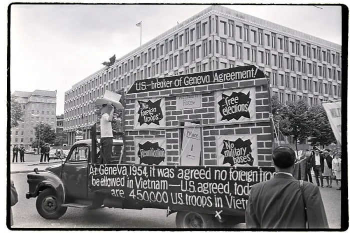 Framed Print : London Demonstrators On Truck Framed Print : London Demonstrators On Truck