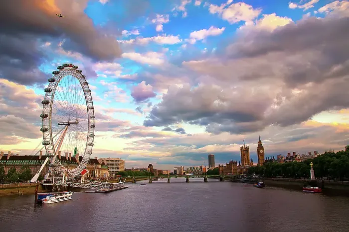 Framed Print : London Eye Evening Framed Print : London Eye Evening