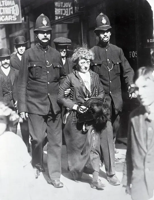 Framed Print : London Police Officers Arresting Suffragist Framed Print : London Police Officers Arresting Suffragist