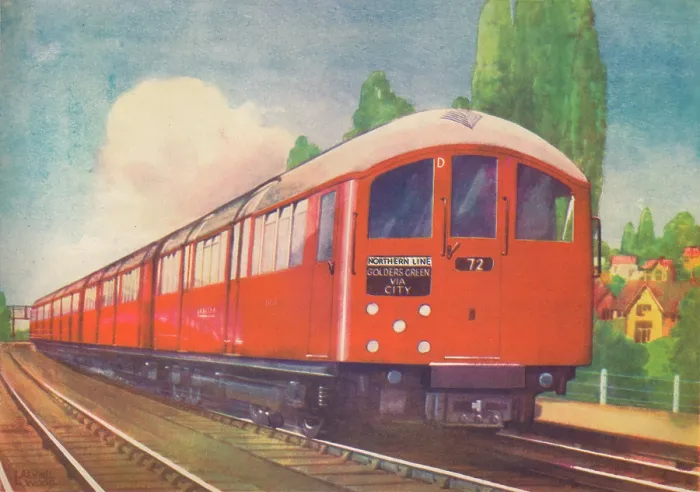 Framed Print : London's New Streamlined Underground Train, Northern Line, 1940 Framed Print : London's New Streamlined Underground Train, Northern Line, 1940