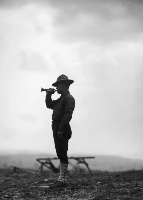 Framed Print : Lone Bugler