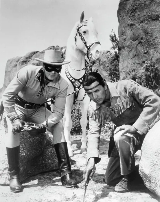 Framed Print : The Lone Ranger and Tonto, supervised by Silver Framed Print : The Lone Ranger and Tonto, supervised by Silver