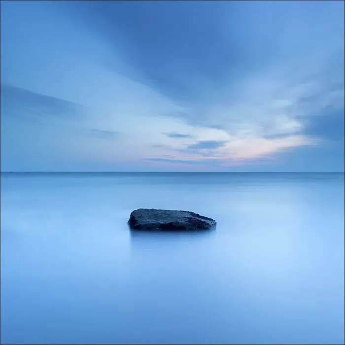 Framed Print : Lone rock in sea Framed Print : Lone rock in sea