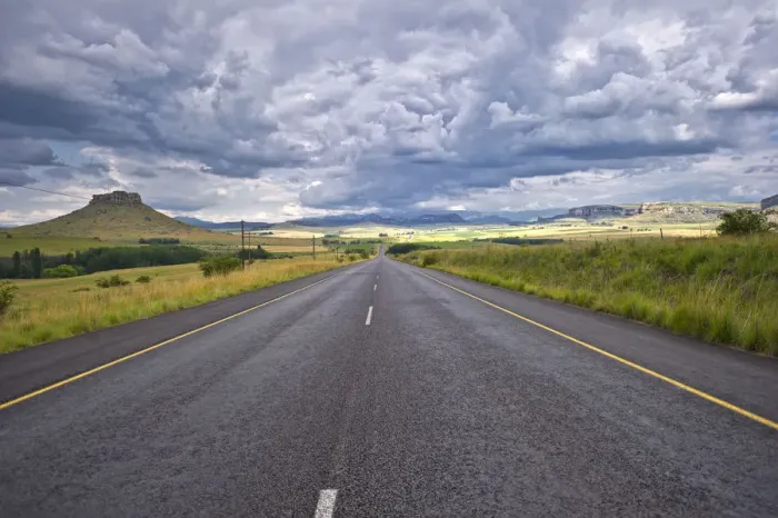 Framed Print : Lonesome Road near the town of Clarens in the Free State Province of South Africa Framed Print : Lonesome Road near the town of Clarens in the Free State Province of South Africa