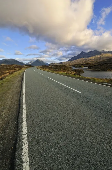 Framed Print : Lonesome road neat to Loch nan Eilean near Sligachan with view of Bruach na Frthe and Sgurr nan Gillean Mountain Peaks of the Black Cuillins Mountain Range, Isle of Skye, Scotland, United Kingdom Framed Print : Lonesome road neat to Loch nan Eilean near Sligachan with view of Bruach na Frthe and Sgurr nan Gillean Mountain Peaks of the Black Cuillins Mountain Range, Isle of Skye, Scotland, United Kingdom