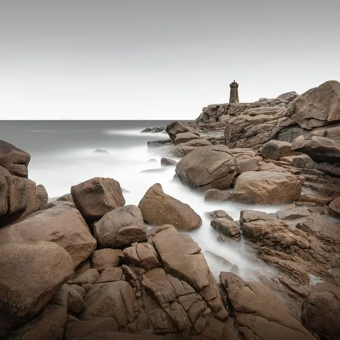 Framed Print : Long exposure of the Phare de Ploumanach lighthouse on the rugged coast of Brittany, France Framed Print : Long exposure of the Phare de Ploumanach lighthouse on the rugged coast of Brittany, France