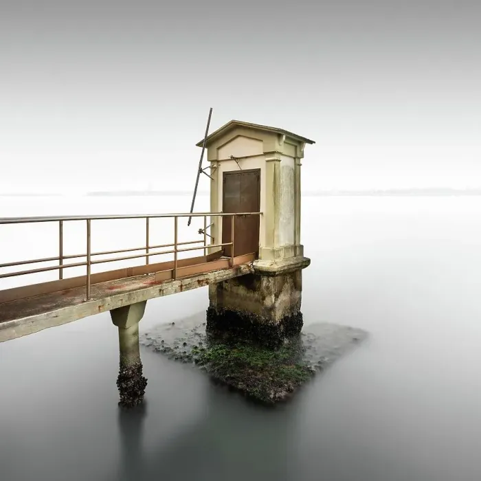 Framed Print : Long exposure of a water level gauge in the Venice Lagoon, Italy Framed Print : Long exposure of a water level gauge in the Venice Lagoon, Italy