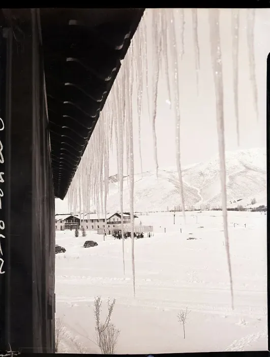 Framed Print : Long Icicles Hanging from Eaves Framed Print : Long Icicles Hanging from Eaves